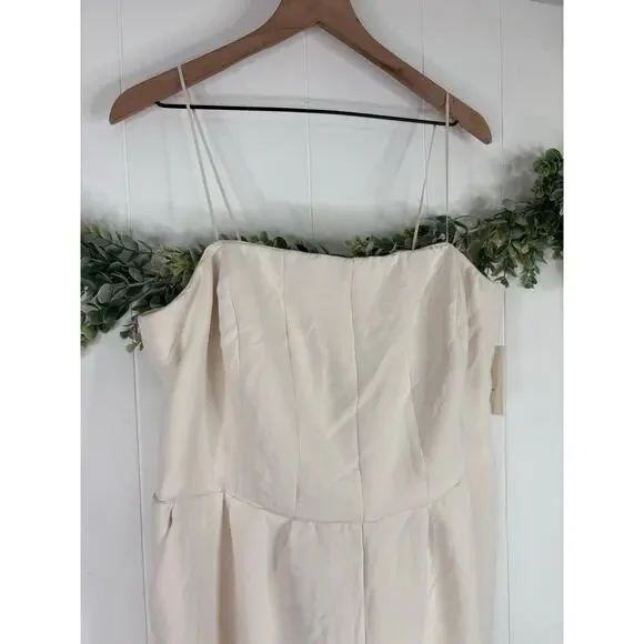 ‼️3/$30‼️ NWT A New Day Cream Strapless Wide Leg Jumpsuit Plus XXL - Picture 4 of 10
